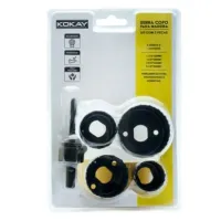 Jogo Serra Copo Kit 5 Peças Para Madeira Gesso Pvc Plástico - Foto 3