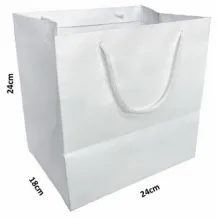 sacolas branca 24,0 x 24,0 x 18,0 Imagem