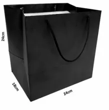 sacolas Preta 24,0 x 24,0 x 18,0 Imagem