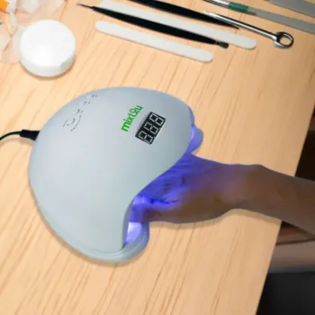 Cabine Led/uv Bivolt Unhas Profissional Seca Gel Cor Branco - Foto 2