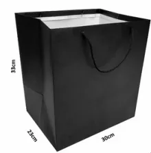 sacolas Preta 33,0 x 30,0 x 23,0 Imagem