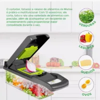 Cortador Fatiador Multifuncional Alimentos Frutas E Legumes - Foto 3