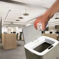 Lixeira sensor automática banheiro cozinha lixo inteligente cor Branco Kokay 056-0035 - Foto 2