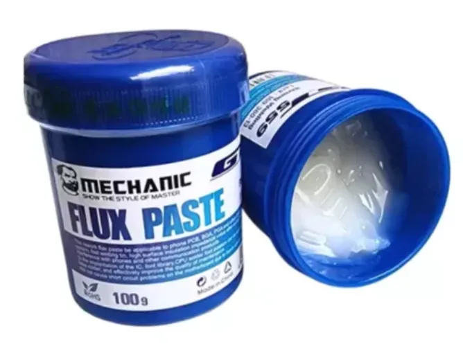 FLUXO DE SOLDA MECHANIC 559  100G (POTE GRANDE AZUL/BRANCO ou AZUL/ROXO )