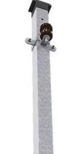 POSTE Padrao BANDEIRANTES Ferro GALVANIZADO 7,5METROS 90 DAN Quadrado 80x80 Imagem