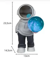 Caixa De Som Astronauta Led Bluetooth Caixinha Fm Decoração - Xtrad - Foto 2