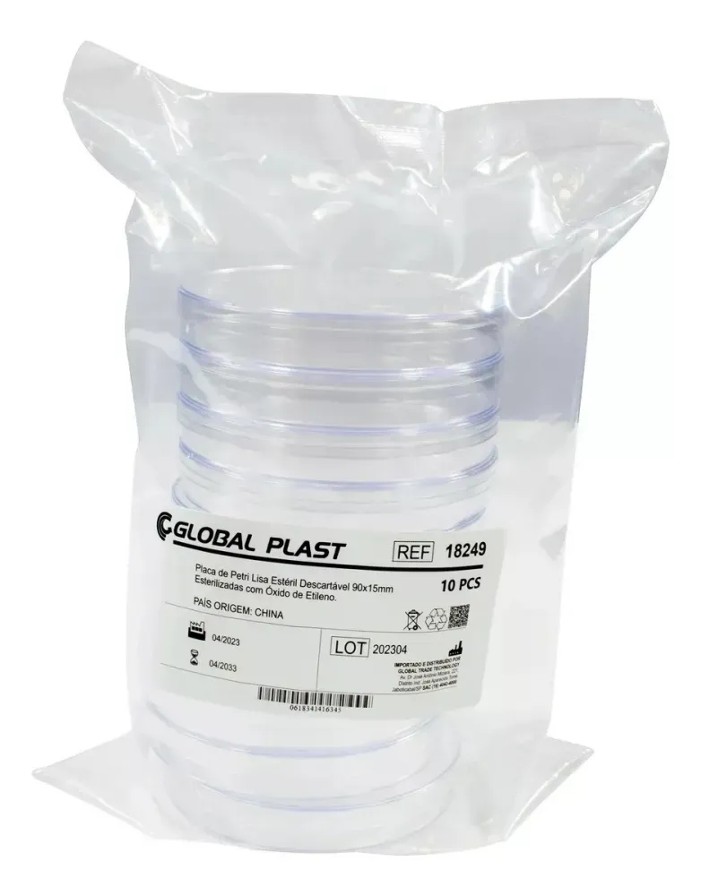 Placa de Petri Estéril Descartável 60x15mm  Imagem