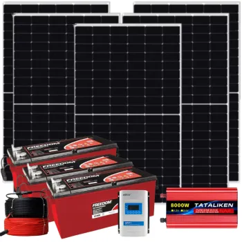  Kit Gerador de Energia Solar Off Grid 2.175Wp - kit Super Potente