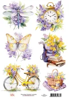 DT-036- Adesivo Transfer Lavanda- Tam. 21,0x14,8cm