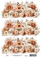 DX-031- Adesivo Têxtil Arranjo de Flores- Tam. 21,0x14,8cm