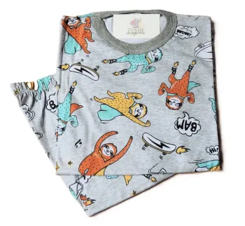 Pijama Infantil Masculino Curto Tamanho 10   - Foto 2