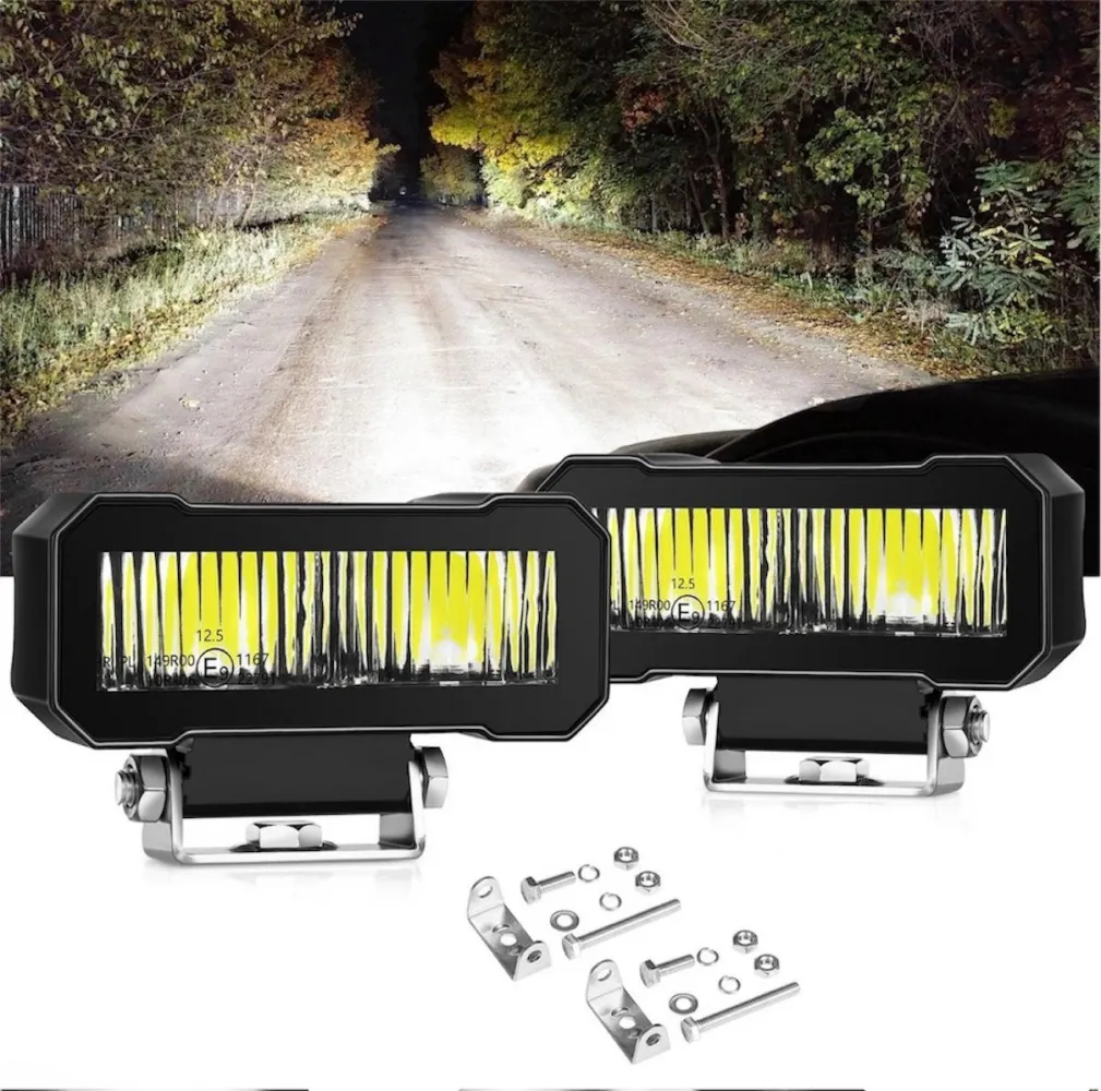 PAR SPOTS LED BLACK 60W OFFROAD 4,6" (LONGO ALCANCE)