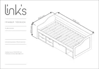 Cama Floro Solteiro Branco Lavado-Links - Foto 3