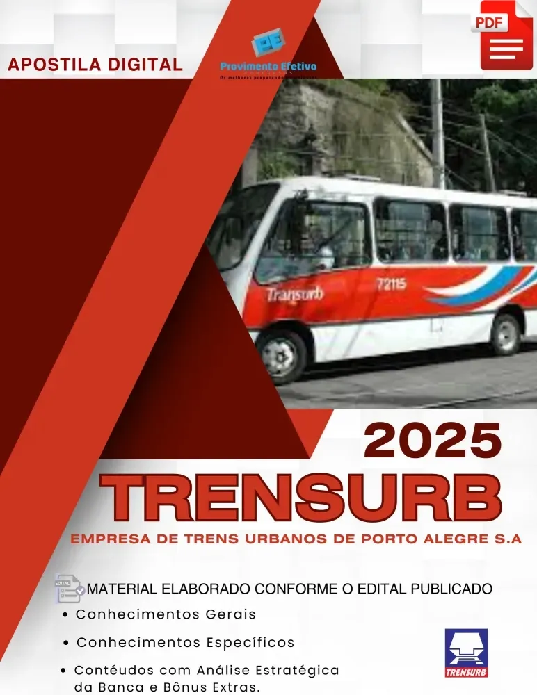 Apostila TRENSURB Analista de Sistemas 2025 Imagem