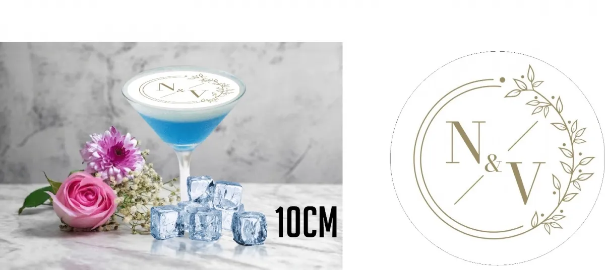 70 papeis arroz  para drinks 10cm