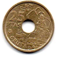 Espanha - 1998 - 25 Pesetas - Comemorativa - Ceuta