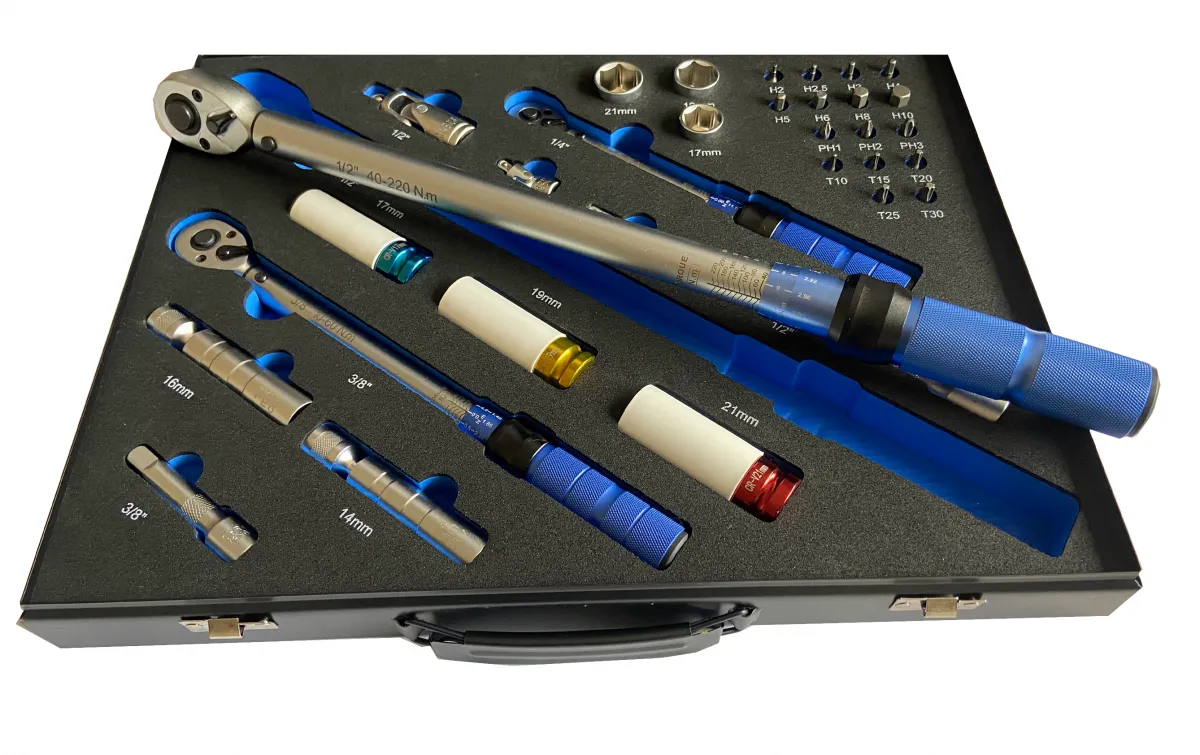 Kit Torquímetro Estalo e Acessórios Potente Brasil 01.47.TORQ32