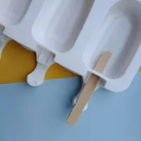Forma De Silicone Molde Para Fazer Picolé Sorvete Fabrica Com Tampa Empilhavel Com 50 Palitos - Foto 5
