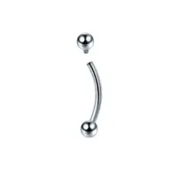 Micro Bell CURVO em TITÂNIO 1.2mm - Rosca Interna