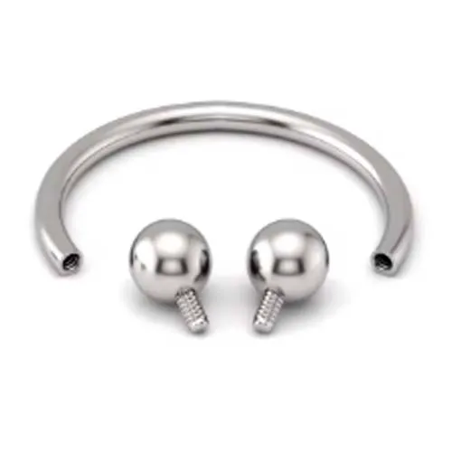 Circular Barbell em TITÂNIO 1.2mm - Rosca Interna (Ferradura)