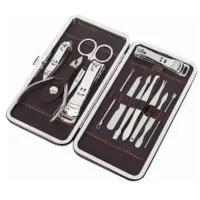 Kit Cuidado De Unha Portátil 12pcs + Estojo Couro Sintético - Foto 2