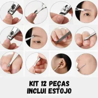 Kit Cuidado De Unha Portátil 12pcs + Estojo Couro Sintético - Foto 5