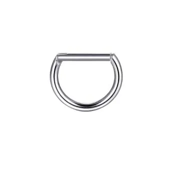Argola Clicker D LISO em  TITÂNIO 08mm  556