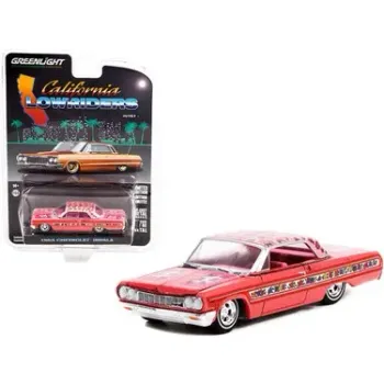 Carro 1964 Chevy Impala Rosa California Lowriders Greenlight 1/64 #63010-A - Foto 2