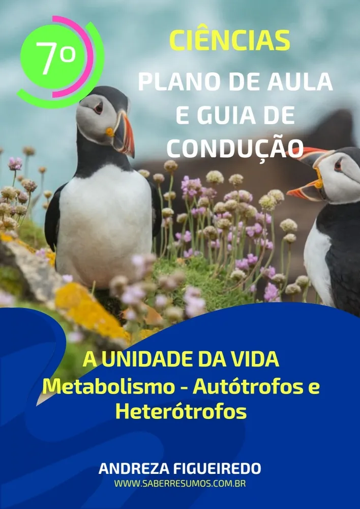 871 - Ciências - Plano de Aula e Guia de Condução - A Unidade da Vida - Metabolismo - Autótrofos e Heterótrofos - 7º ano - PDF com 18 páginas Imagem