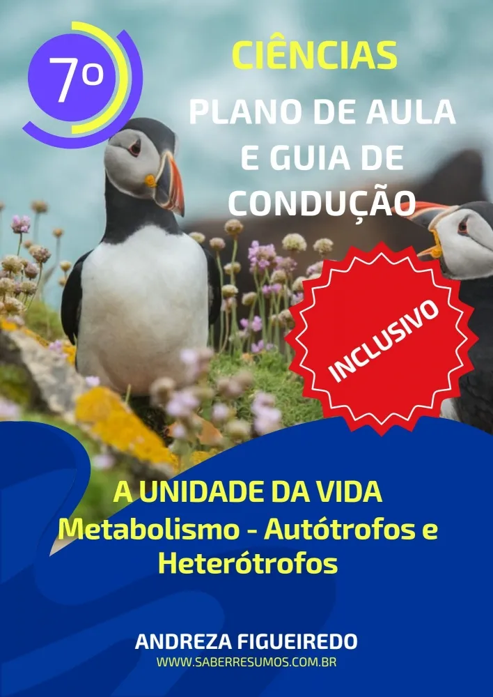 872 - Ciências - Aprendizado Inclusivo - Plano de Aula e Guia de Condução - A Unidade da Vida - Metabolismo - Autótrofos e Heterótrofos - 7º ano - PDF com 14 páginas