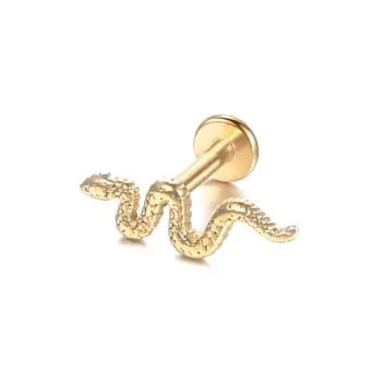 Labret em TITÂNIO PVD GOLD SNAKE 735 Imagem