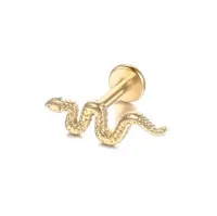 Labret em TITÂNIO PVD GOLD SNAKE 735