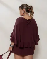 Vestido Curto Maria Francia Marrom - Foto 9