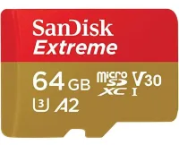 CARTÃO MICROSD SANDISK EXTREME 64GB V30 A2 170MB/s