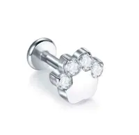 Labret em TITÂNIO PATA PET com Pedras 534