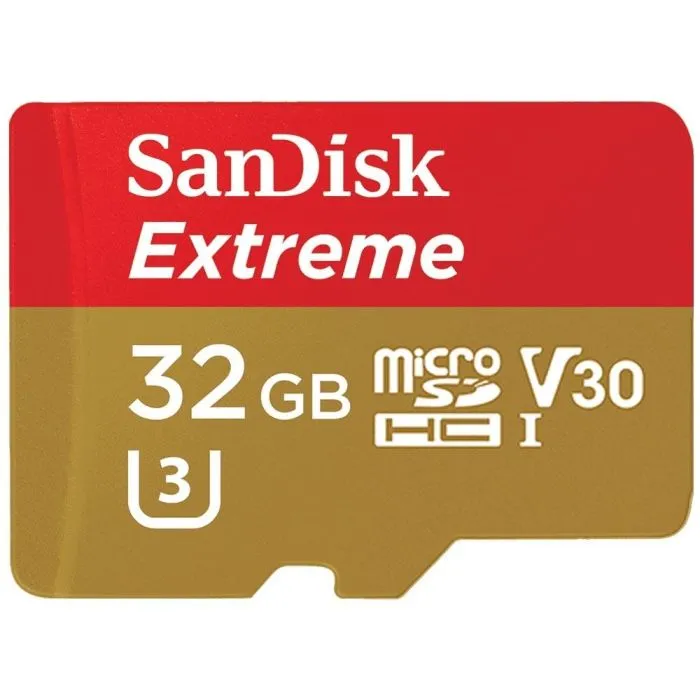 Cartão de Memória MicroSD SanDisk Extreme 32GB V30 100MB/s 4K 