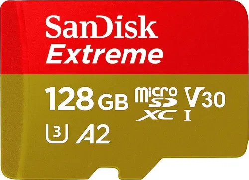 Cartão de Memória Micro SD SANDISK 128 GB Extreme - V30 190 mb/s