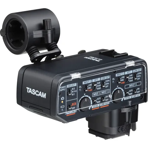 Kit Adaptador de Microfone TASCAM CA-XLR2d-C XLR para câmeras Canon