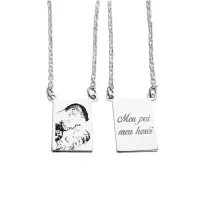 Escapulário de prata alta - PERSONALIZADO - ESCP100