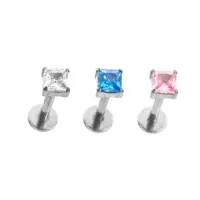 Labret em TITÂNIO SQUARE com Pedra 1106 - Foto 3