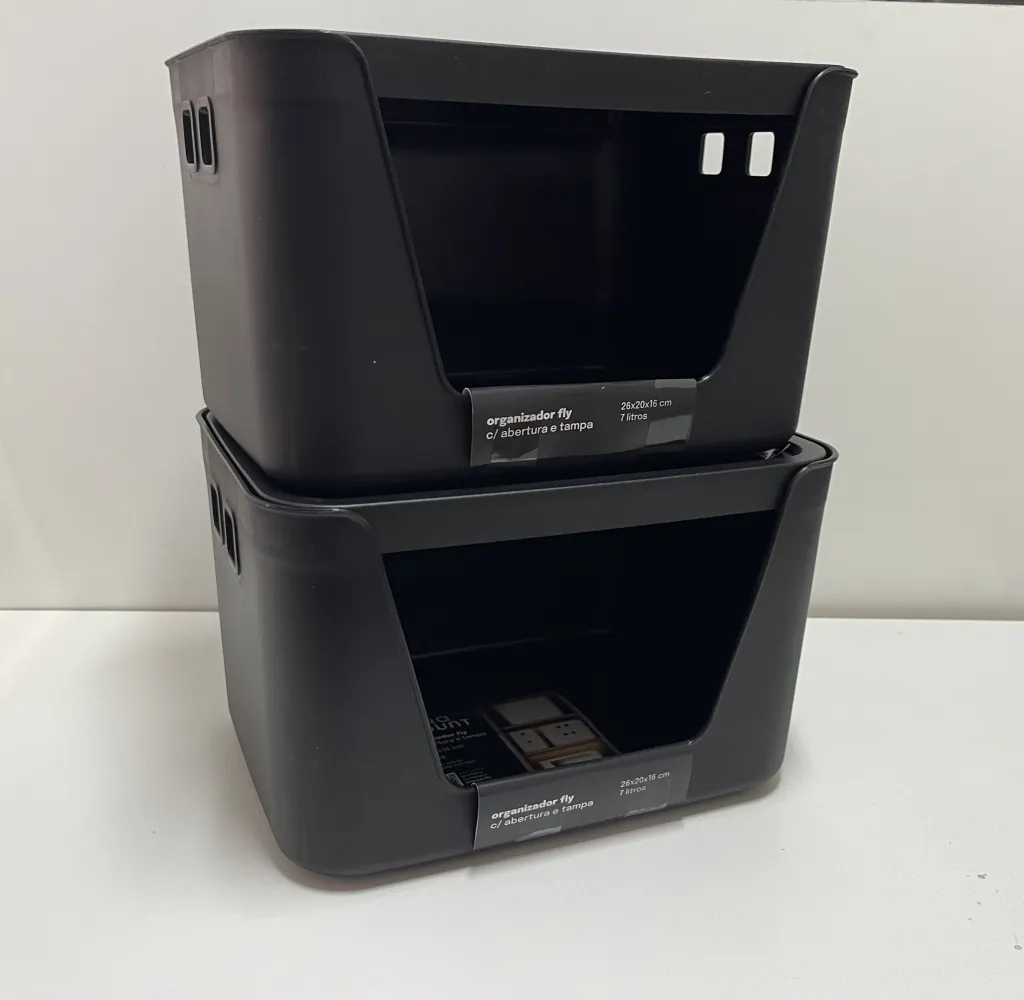 Organizadores Empilháveis Fly G preto 13L