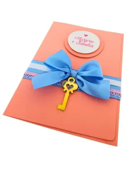 Convite Impresso com Aplique em Acrílico - Personalizado | 15x21cm | 20 unidades