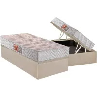 Baú Solteiro Vz carioca 30+12 cm  + colchão pasquale  D33 todo espuma 14  cm oferta  - Foto 4