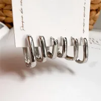 Trio de argola retangulo 