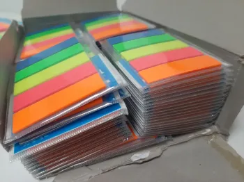1000 Adesivos Marcador Fichário Colorido Página Lembrete - Foto 2