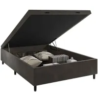 base baú casal Carioca Bioflex 1,38 Blindado Madeira  30 cm + 12 cm pés  Oferta ! - Foto 3