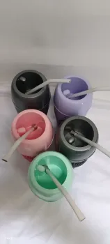 Kit Tereré 10 Copos Colors + Bomba Alumínio Atacado - Foto 2