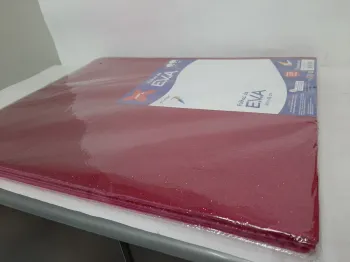 Folha Eva Glitter Rosa 40x48mm 2mm Pac/ 10 Un + 500 Marcadores de Página - Foto 2