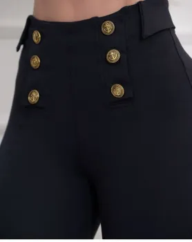 Calça Poliamida Com Fenda 