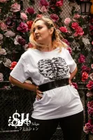Camiseta Heart Branca Feminina - Foto 3